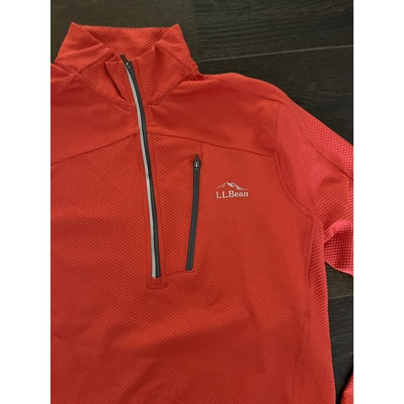 LL Bean Slightly Fitted 1/2 Zip Pullover Lightweight Sweatshirt Mens Sz Med Refl - Picture 3 of 6